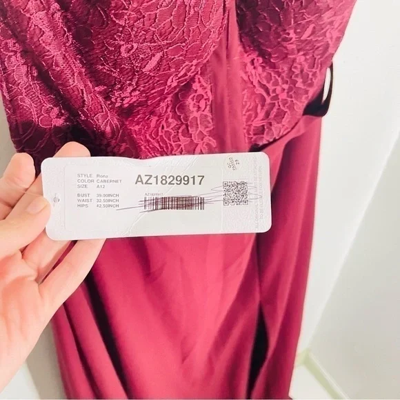 Azazie Burgundy Maxi Dress - Picture 7 of 7